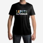 Moška majica "Lepote Slovenije" črne barve