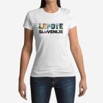 Ženska majica "Lepote Slovenije" bele barve