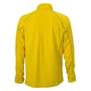 Moška jakna iz flisa rumene barve