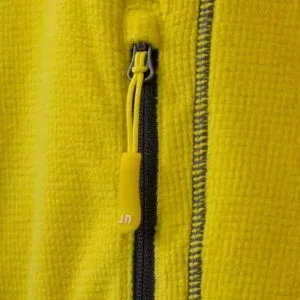 Moška jakna iz flisa rumene barve