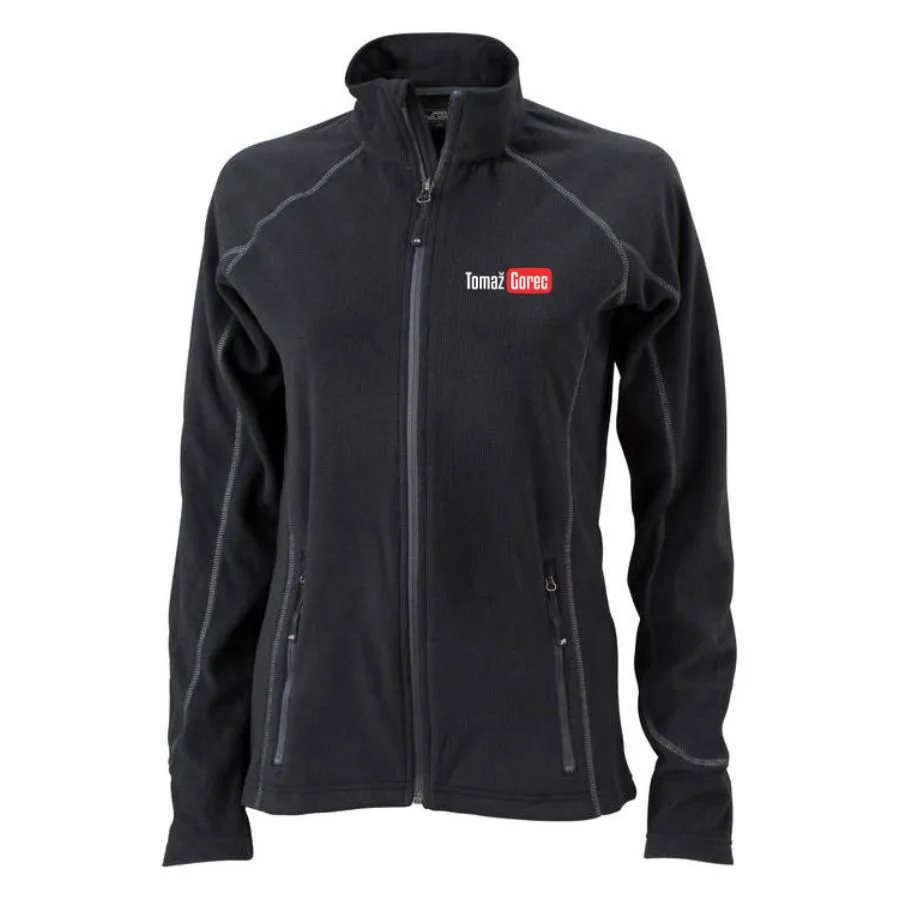 Ženska jakna iz flisa črne barve