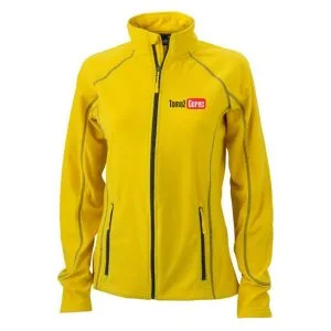 Ženska jakna iz flisa rumene barve