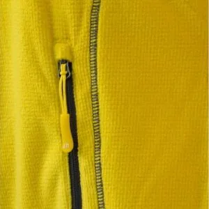 Ženska jakna iz flisa rumene barve