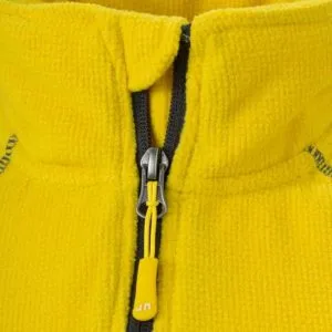 Ženska jakna iz flisa rumene barve