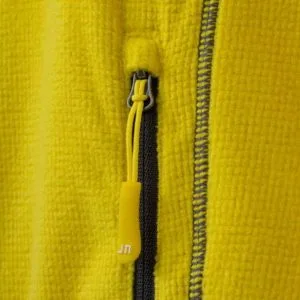 Ženska jakna iz flisa rumene barve