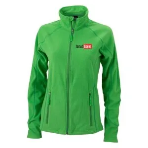 Ženska jakna iz flisa zelene barve