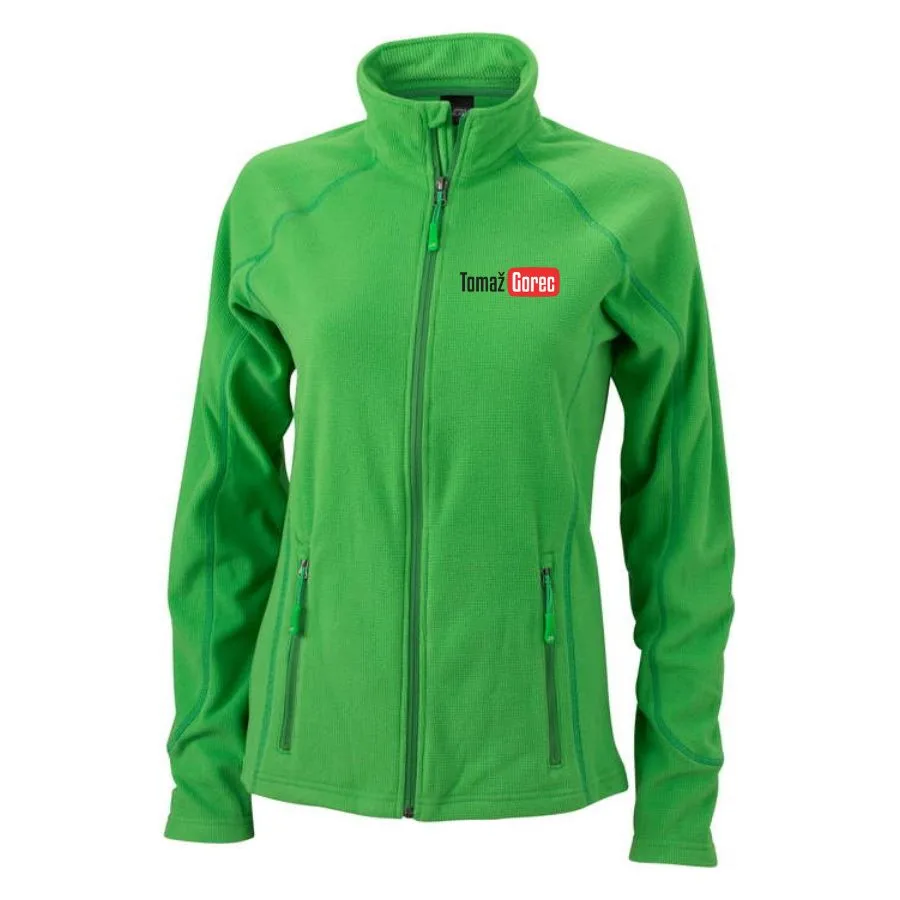 Ženska jakna iz flisa zelene barve